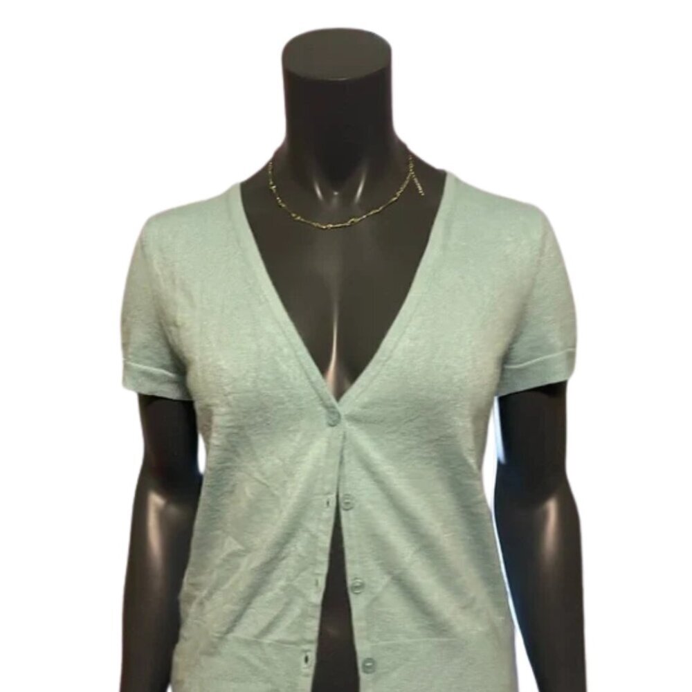 Blue Tie Front Fitted Blouse Size M | New York & Company Everyday Style